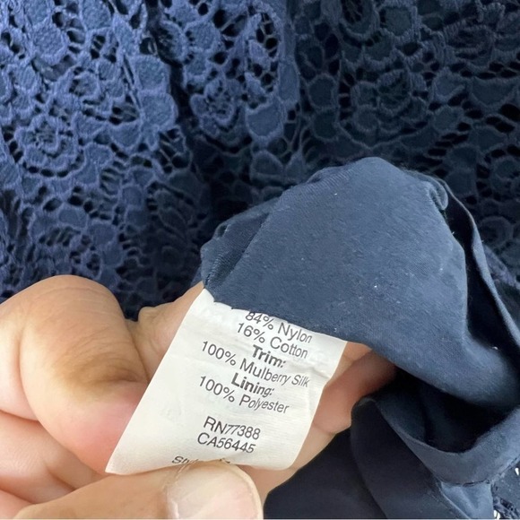 Madewell Lace Magnolia Dress in Navy Blue size 0 - Picture 2 of 8